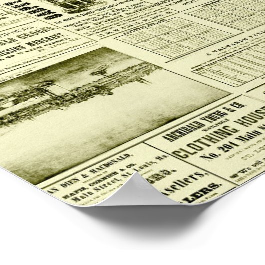 古新聞 ポスター (角)