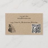 古書とクイル作家作家ライブラリアンQR 名刺 (裏面)