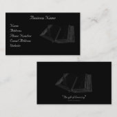 古書と羽毛ペンの名刺 名刺 (正面/裏面)