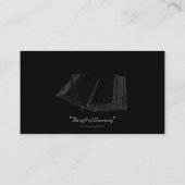 古書と羽毛ペンの名刺 名刺 (裏面)