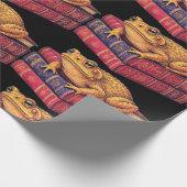 古書に魅了されたヒキガエル – アーユニークト ラッピングペーパー (角)