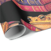 古書に魅了されたヒキガエル – アーユニークト ラッピングペーパー (ロールコーナー)