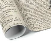 古書のページのガの昆虫のヴィンテージのイラストレーション ラッピングペーパー (ロールコーナー)