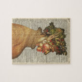 古書のページのArcimboldoの夏のヴィンテージのコラージュ ジグソーパズル (横)