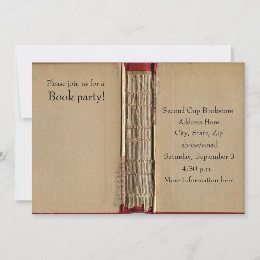 古書の招待状 招待状 (正面)