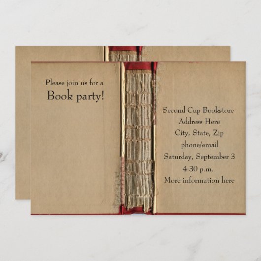 古書の招待状 招待状 (正面/裏面)