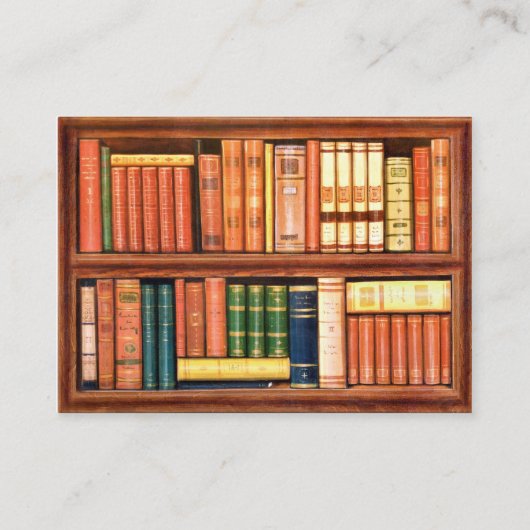 古書の本屋の図書館の名刺 名刺 (裏面)