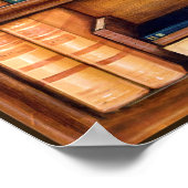 古書ヴィンテージ図書本棚ポスター ポスター (角)