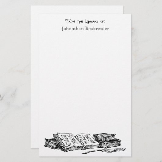 古書図書館から文房具カスタムで 便箋 (正面/裏面)