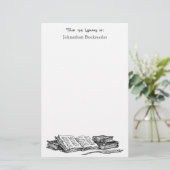 古書図書館から文房具カスタムで 便箋 (スタンド正面)