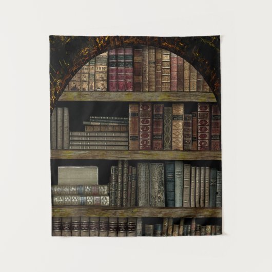 古書図書館の本の愛好家 タペストリー (正面)