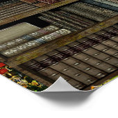 古書図書館の本の愛好家 ポスター (角)