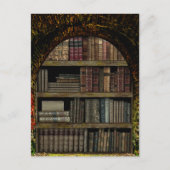 古書図書館の本の愛好家 ポストカード (正面)