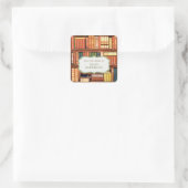 古書図書館パーソナライズされた蔵書票シール スクエアシール (バッグ)