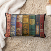 古書売買の本のクッションのデザイン ランバークッション (ブランケット)