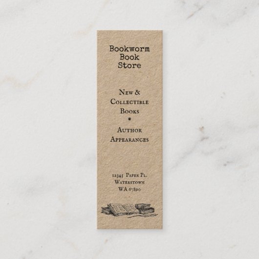 古書編集可能ストア割引カード スキニー名刺 (正面)