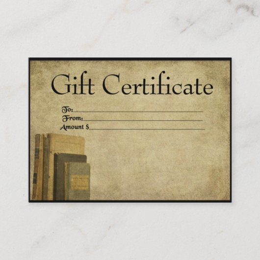 古書 – Prim Gift Certificate Card 割引カード (正面)