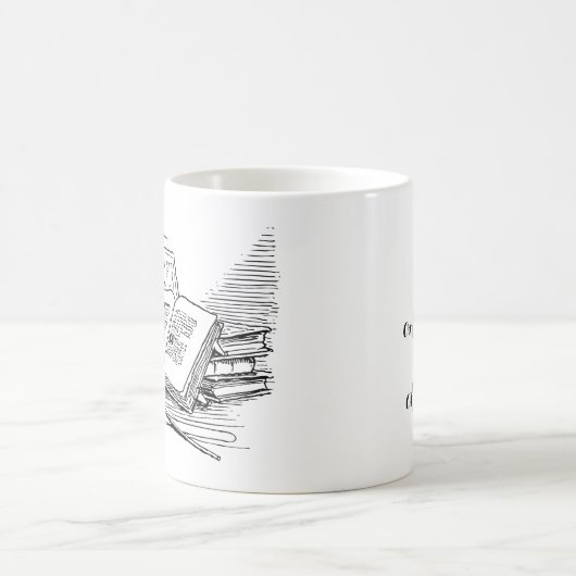 古書drawing||ちょうど1つのより多くの章 コーヒーマグカップ (中央)