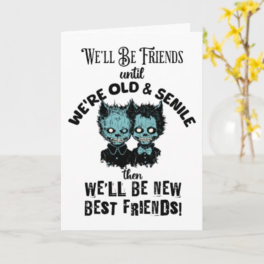 古最高のく老いた老人誕生日まで カード (黄色い花)