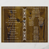 古木とヴィンテージのフレームの結婚式プログラム2 (裏面)