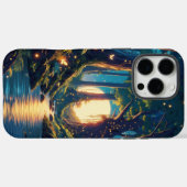 古木と月のデザインと静かな森 Case-Mate iPhoneケース (裏面 (横))