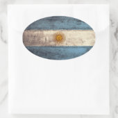 古木アルゼンチン国旗 楕円形シール (バッグ)