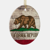 古木カリフォルニア州旗 セラミックオーナメント (右)