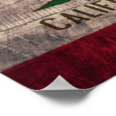 古木カリフォルニア州旗 ポスター (角)