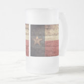 古木テキサス州国旗; フロストグラスビールジョッキ (正面右)