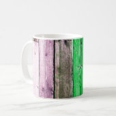 古木地の抽象的な生地、背景、br コーヒーマグカップ (正面左)