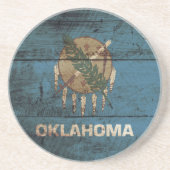 古木目のオクラホマ州旗 コースター (正面)