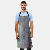 古木絵を描違う垣の色 エプロン (着用した状態)
