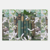 古本のスペインズ&花 ラッピングペーパーシート (正面)