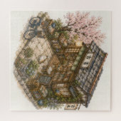 古本屋の水彩画 ジグソーパズル (横)