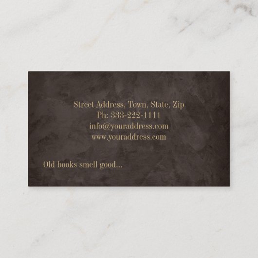 古本屋アンティーク読店別店主 名刺 (裏面)