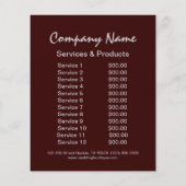 古材の素朴なパン屋さんのチョコレートカップケーキ チラシ (裏面)