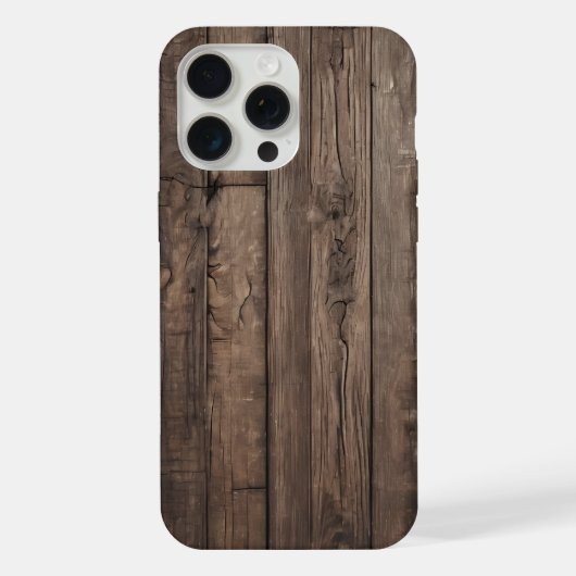 古材テクスチャーの背景 iPhoneケース (裏面)