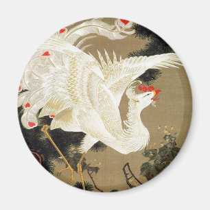 『古松白鳳凰図』伊東若冲著 マグネット
