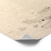 古楽譜の世界地図 ポスター (角)