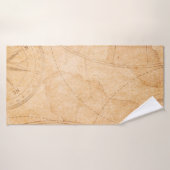 古海賊の宝地図背景，宝物，v バスタオル (バスタオル)