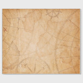 古海賊の宝地図背景，宝物，v ラッピングペーパー (フラット)