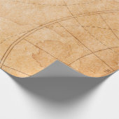 古海賊の宝地図背景，宝物，v ラッピングペーパー (角)