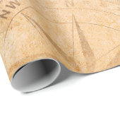 古海賊の宝地図背景，宝物，v ラッピングペーパー (ロールコーナー)