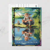 古漁師の反射 ポストカード (正面/裏面)