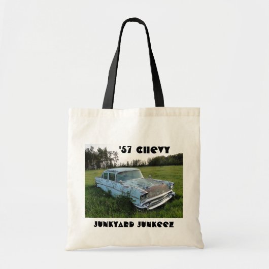 古物置場のJunkeez 「57 Chevyの予算のトート トートバッグ (正面)