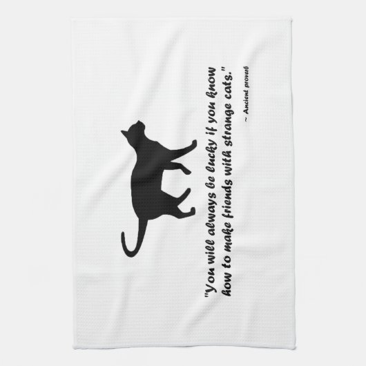 古猫の諺 キッチンタオル (縦)