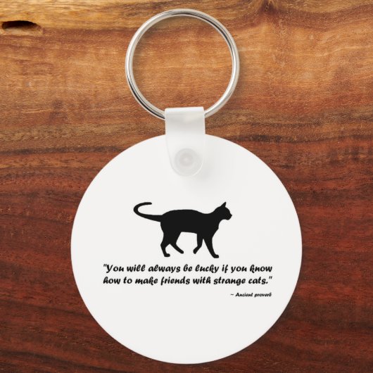古猫の諺 キーホルダー (正面)