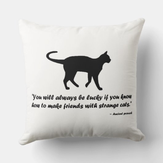 古猫の諺 クッション (裏面)