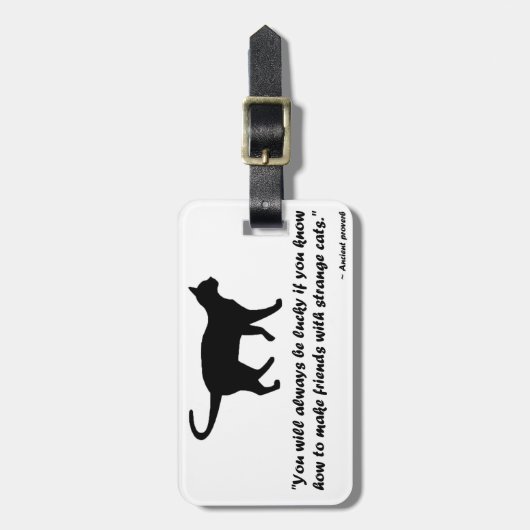 古猫の諺 ラゲッジタグ (正面縦)