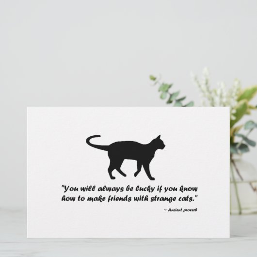 古猫の諺 便箋 (スタンド正面)